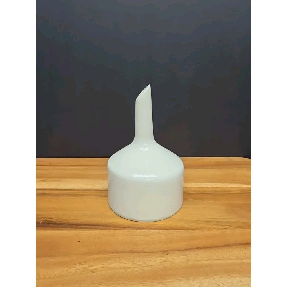 Vtg USA 100 mm Porcelain Funnel White Glazed Filter Strainer